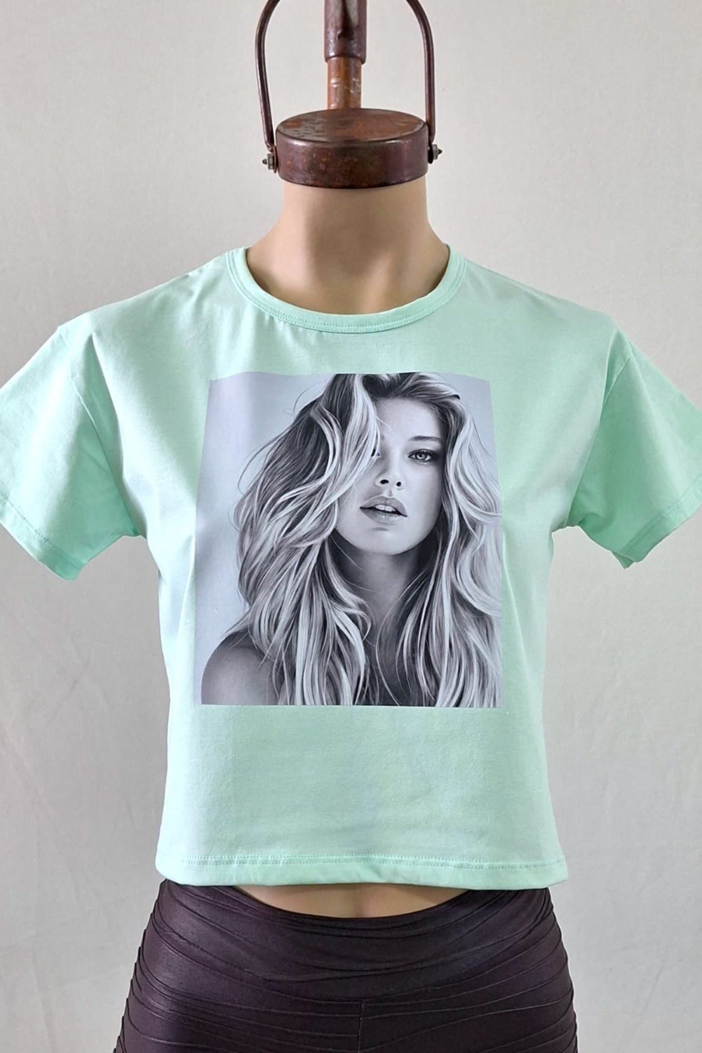 Remera estampado chica algodon con lycra