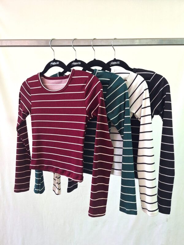 Remera cuello U morley rayado 2025 - Imagen 3