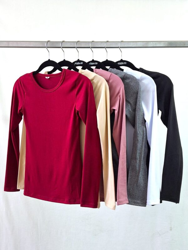 Remera cuello U por talle 1, 2 y 3 modal soft liso 2025 - Imagen 6