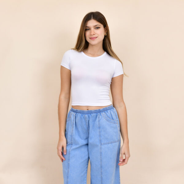 REMERA CUELLO REDONDO U MANGA CORTA MODAL SOFT 2026 - Image 3