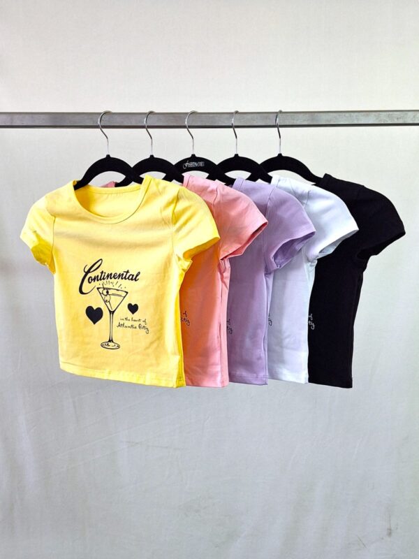 Top cuello U estampado continental algodon Iced cotton 2026 - Imagen 3