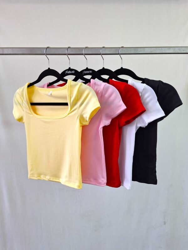 Remera cuello cuadrado por talle 1, 2 y 3 modal soft 2026 - Imagen 4