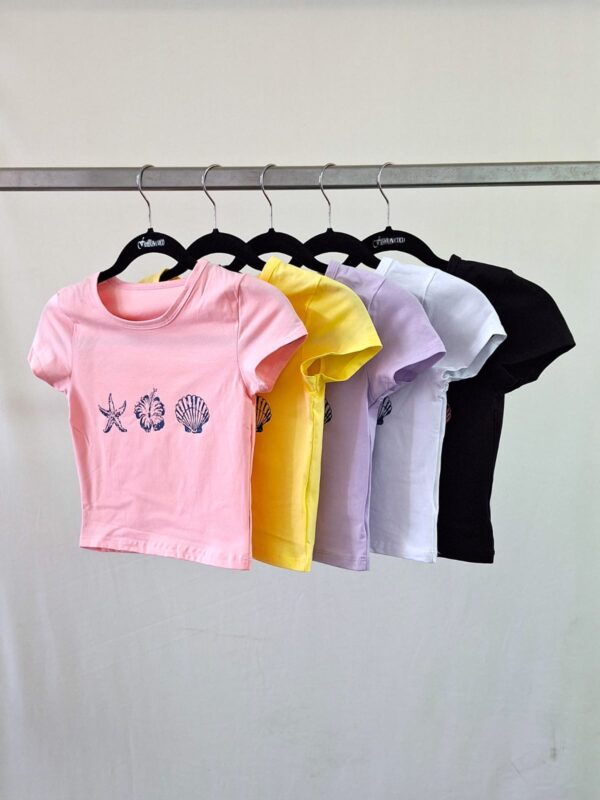 Remera estampado ESTRELLA DEL MAR algodon con lycra 2026 - Imagen 3