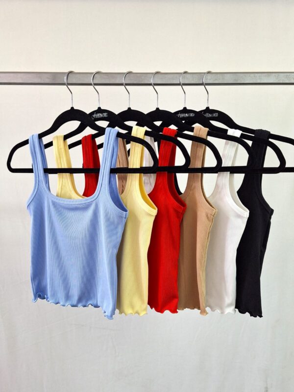 Musculosa cuello cuadrado rulette morley liso 2026 - Imagen 4