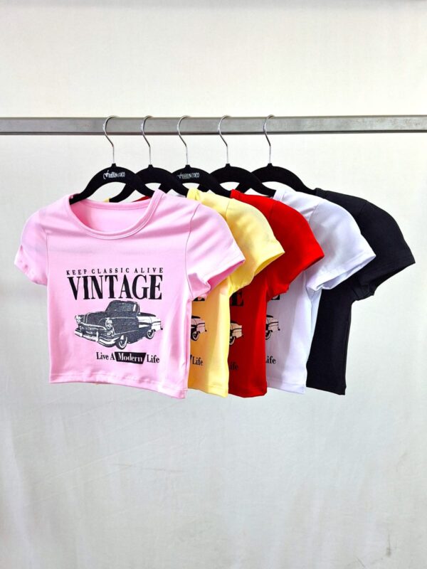 Top estampado VINTAGE modal soft 2026 - Imagen 5
